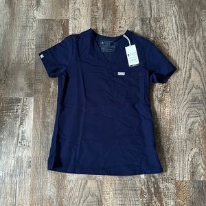 FIGS Women’s XXS Catarina One-Pocket Scrub Top - Navy